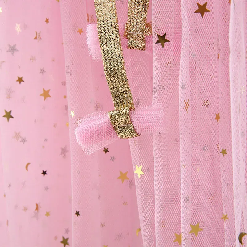Color: MULTI, Kid Size: 12T - Little Girls Sequins Tulle Cape Children Princess Party Dress Up Cloaks Summer Thin Blue Pink White Halloween Birthday Costumes