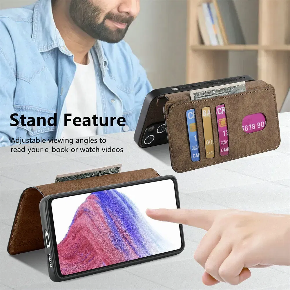 Color: PURPLE, Material: Plastic - Detachable 2IN1 Leather Card Funda for Xiaomi Poco F7 X7 M7 Pro 5G Luxury Case Magnetic Wallet Etui Poco X7 Pro F 7 Ultra Cover