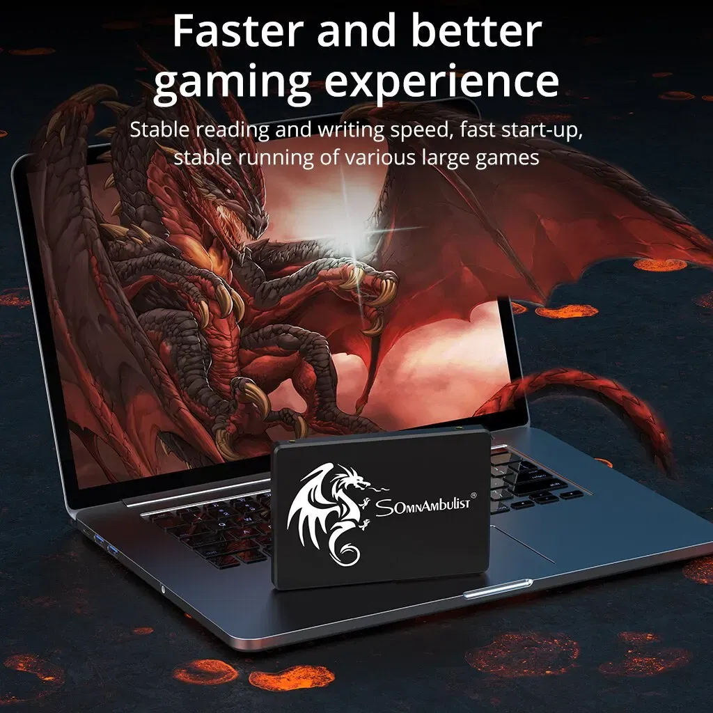 SSD Capacity: 512GB - SomnAmbulist SSD 120GB 240GB 480GB 960GB Internal Sata3 Solid State Drive 2.5 128GB 256GB 512GB 1TB 2TB SSD for PC Laptop