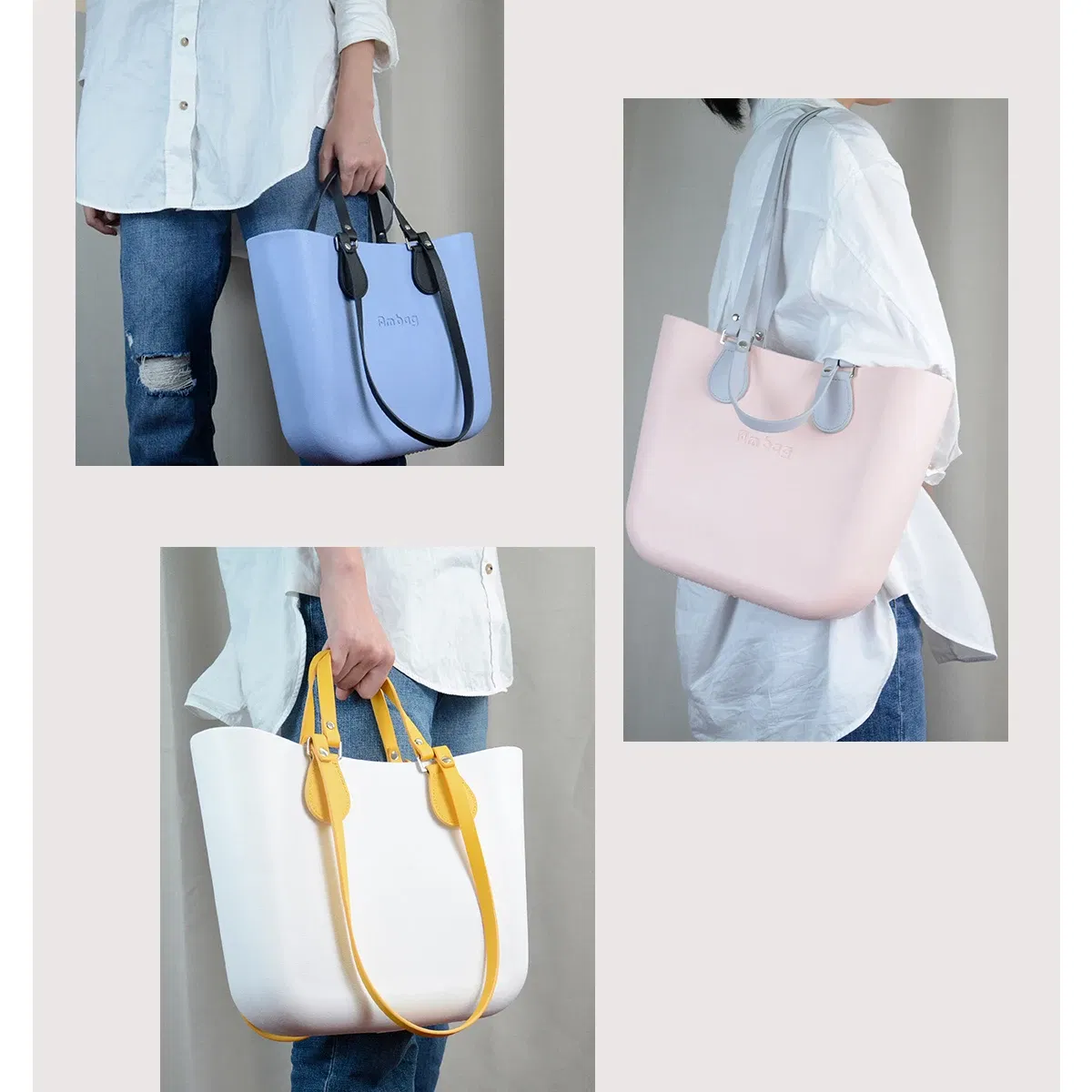 Color: Bronze - New Long Short Leather Handheld Single Shoulder One-Piece Straps Handles O Bag Accessories Multifunctional Strap for Obag