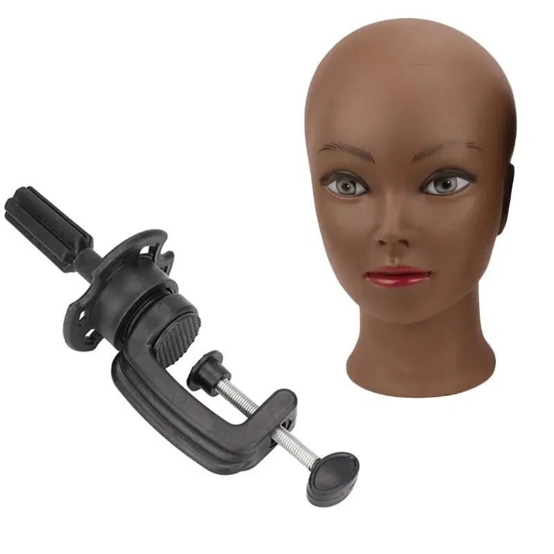Color: Black - H&STAR Female Bald Mannequin Had  Cosmetology Practice African Training Manikin Head For Hair Styling