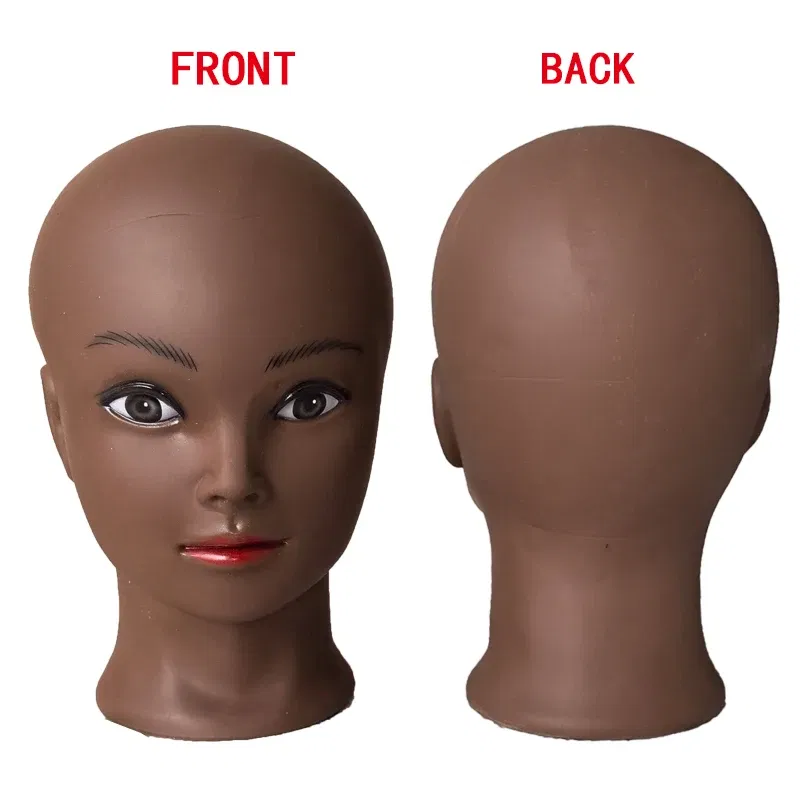 Color: Black - H&STAR Female Bald Mannequin Had  Cosmetology Practice African Training Manikin Head For Hair Styling