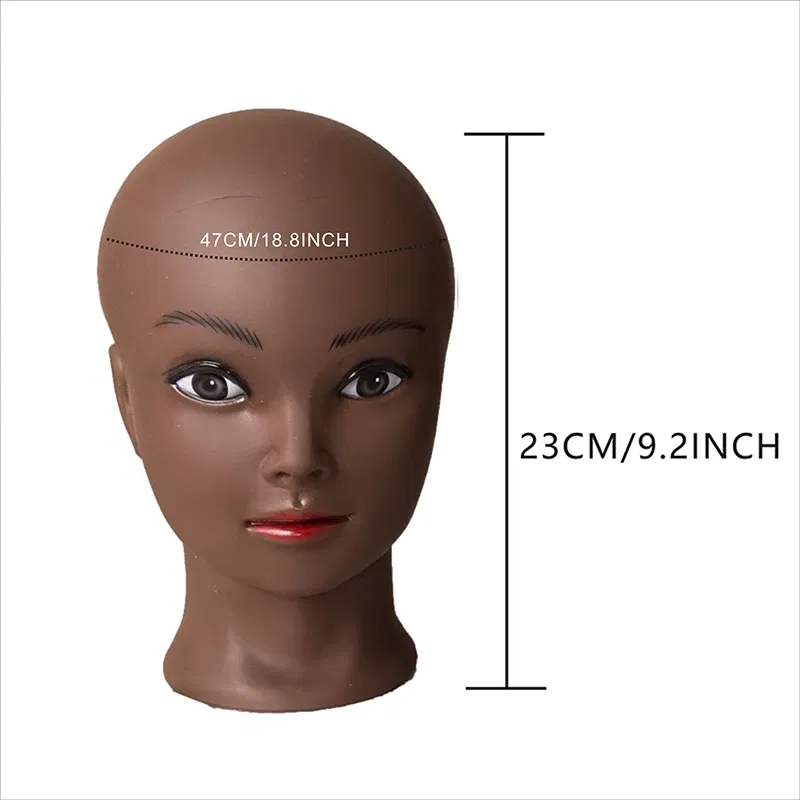 Color: Black - H&STAR Female Bald Mannequin Had  Cosmetology Practice African Training Manikin Head For Hair Styling