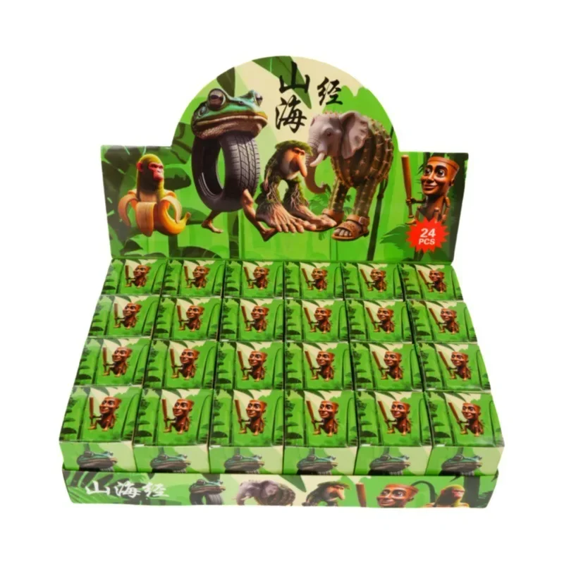 Color: Yellow - 24PCS Italian Brainrot Blind Box Toy Tungtungtung Sahur Tralarero Tralala Bombardinocrocodilo Figures Key Chain Birthday Gift!!.