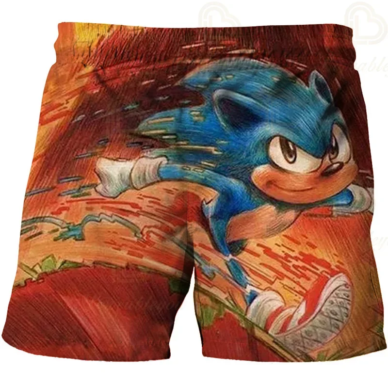 Color: Silver, Kid Size: 4 - New Anime Kids Sonic Shorts Fashion Boys Girls Clothes Harajuku Cute Baby Cartoon Casual Summer Boy Boy Beach Pants