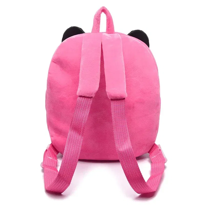 Color: Beige - Cartoon cute children schoolbag kindergarten small class baby backpack kt cat Mickey 1-3 years old plush backpack