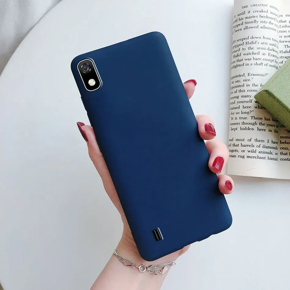 Color: black, Material: CANVAS - Candy color Phone Case For Samsung galaxy A10 A20 A20E A30 A40 A50 A70 S A01 A11 A21 A31 A41 A51 A71 4G Silicone TPU Back Cover