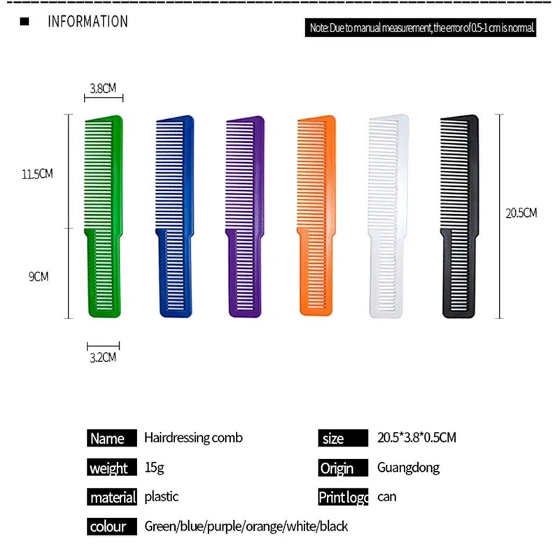 Color: Ivory, Ships From: CN - 9 Color Plastic Anti-Static Tangle Women Hairdressing Comb Ultra Thin Professional Hair Cutting Brush Hair Care Styling Tools