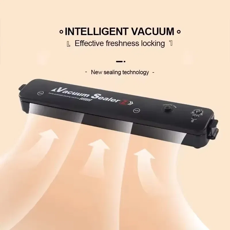 Color: WHITE - Automatic packaging machine food vacuum sealing machine portable household vacuum food sealing kitchen helper 220V