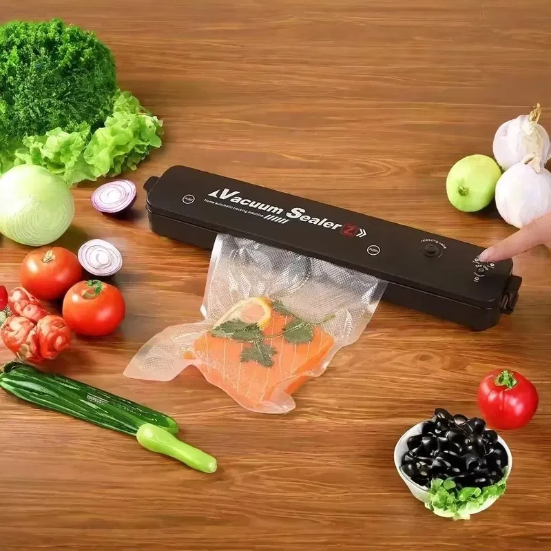 Color: WHITE - Automatic packaging machine food vacuum sealing machine portable household vacuum food sealing kitchen helper 220V