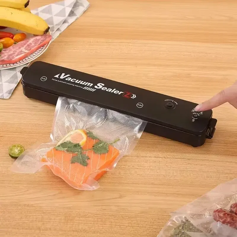 Color: WHITE - Automatic packaging machine food vacuum sealing machine portable household vacuum food sealing kitchen helper 220V