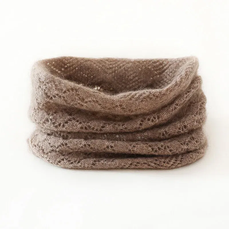 Color: Brown, Size: One Size, Ships From: CHINA, Age Range: >8Y - (100% Cashmere) Women's High-end Cashmere Neck Cover for Warmth, Classic Temperament, Versatile Women