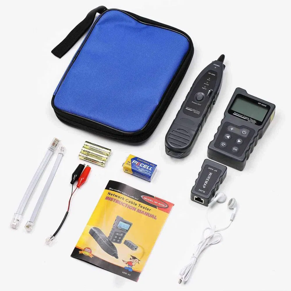 Color: RED, Ships From: CHINA - NOYAFA NF-8601W/NF-8209 Cable Tracker Lan Display Measure Tester Network Tools LCD Display Measure Length Wiremap Tester