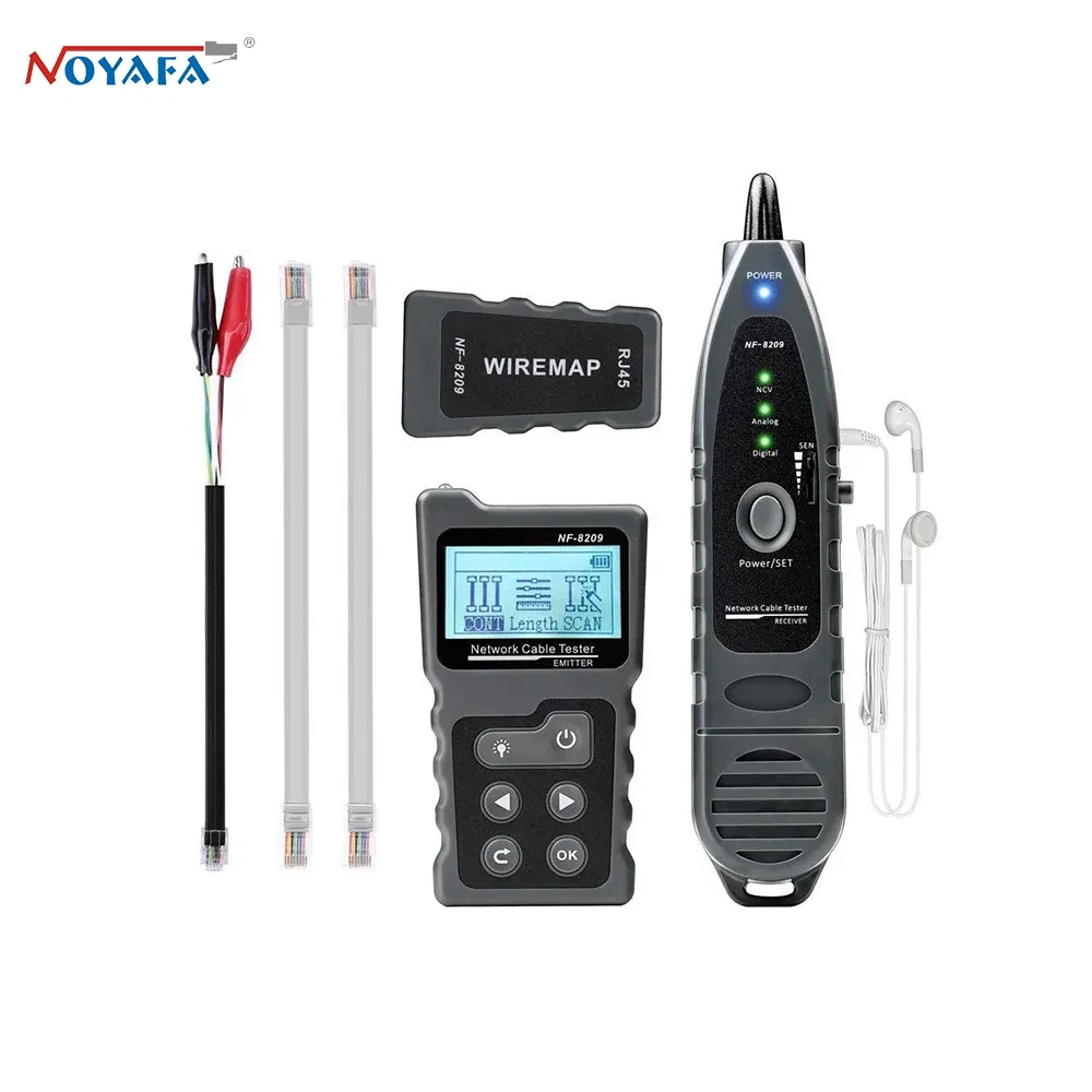 Color: RED, Ships From: CHINA - NOYAFA NF-8601W/NF-8209 Cable Tracker Lan Display Measure Tester Network Tools LCD Display Measure Length Wiremap Tester