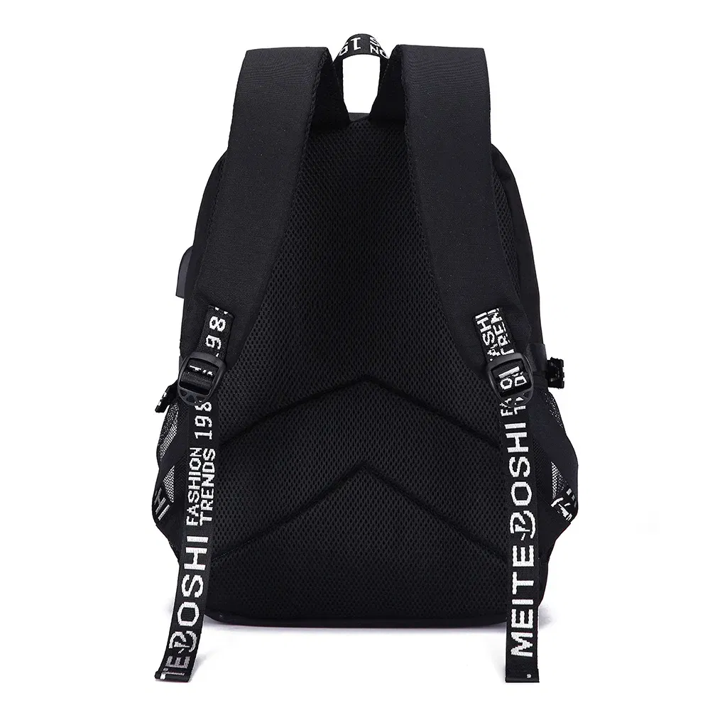 Color: black - Hot Jujutsu Kaisen Backpack Men Women USB Charging Laptop Travel Backpack Teenager Student Backpack Casual Mochila
