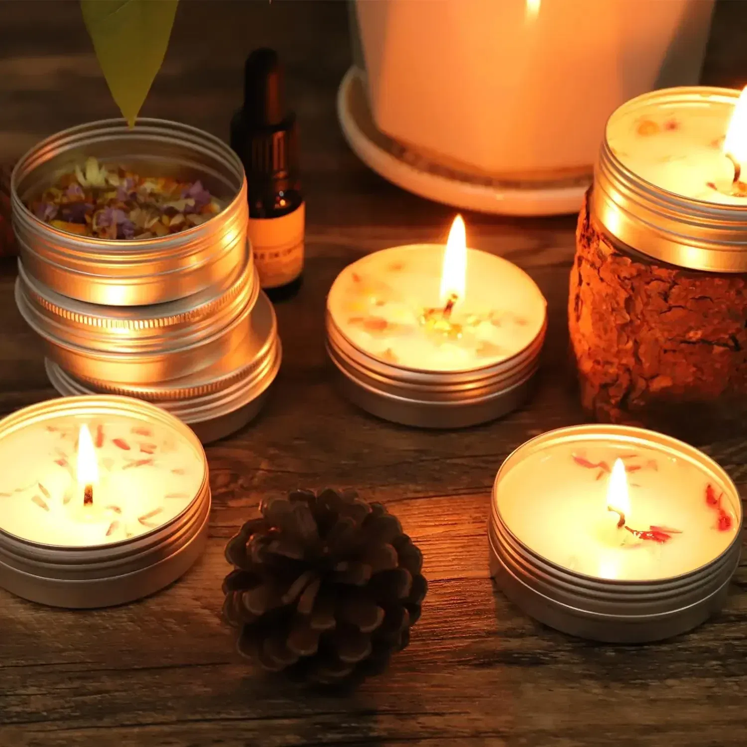 Color: plum, Specifications: 5ml, Material: Plastic - 20pcs 5g - 100g Metal Round Tins Aluminum Empty Silver Cans With Screw Lid Balm Nail Art Makeup Cream Jar Storage Box