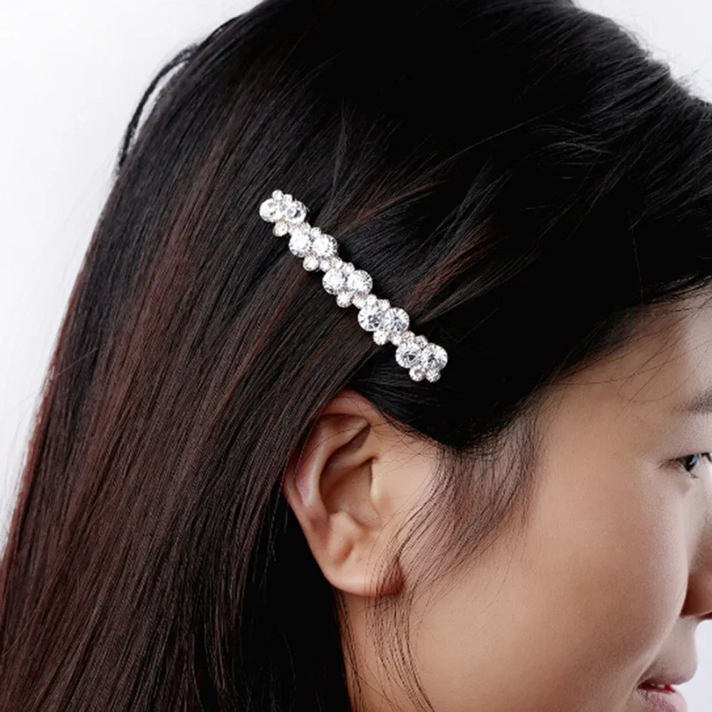 Color: Beige - Hot Sale 5 Colors Korean Crystal Pearl Elegant Women Barrettes Hair Clip Hairgrips Hairpin Girls Hair Accessories Dropshipping