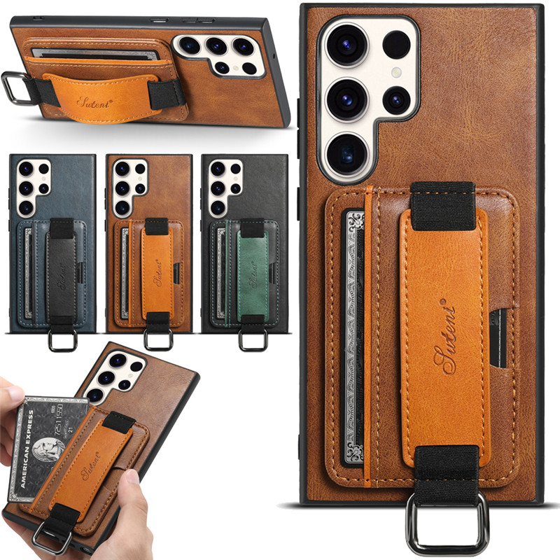 Color: Blue, Material: PC - Leather Wallet Phone Case For Samsung Galaxy S24 S23 S22 FE Ultra Plus A53 A54 A13 A14 A24 A34 Note20Ultra Card Holder Cover