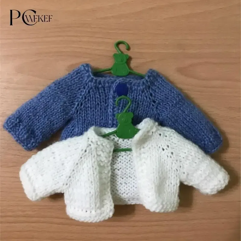 Color: Navy Blue - 10/20 PCS / Lot Lovely Green Hangers Mini Cute Wardrobe Dress Coat Clothes Plastic Accessories For Babi Doll Dollhouse Gift Toy