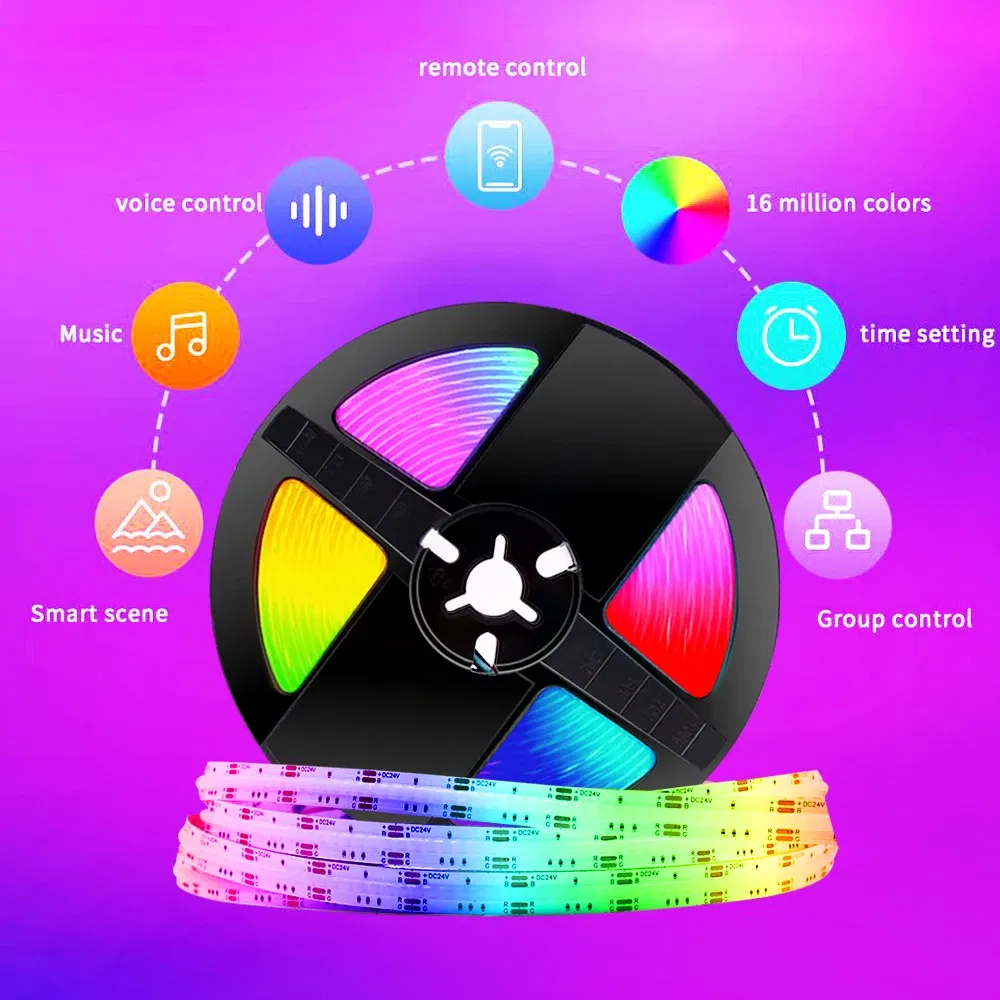 Emitting Color: Emitting Color3, Color: Yellow, Length: 3m, Ships From: CHINA - FOB RGB LED Strip 12V 24V 768 LEDs/M Flexible Colorful Lamp Band High Density Flex LED Tape Light Dimmable Linear Ribbon 3M 5M