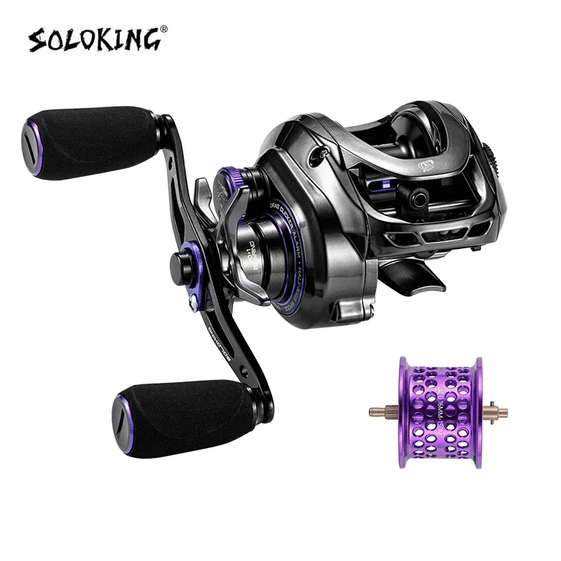 Color: Orange, Use Mode: Left Hand - Soloking GKA200 Pro Baitcasting Reel Fishing Reels 9KG Drag Power 6+1 BB Drag Clicker Sound Baitcaster Reel ? 이트 ?¦?