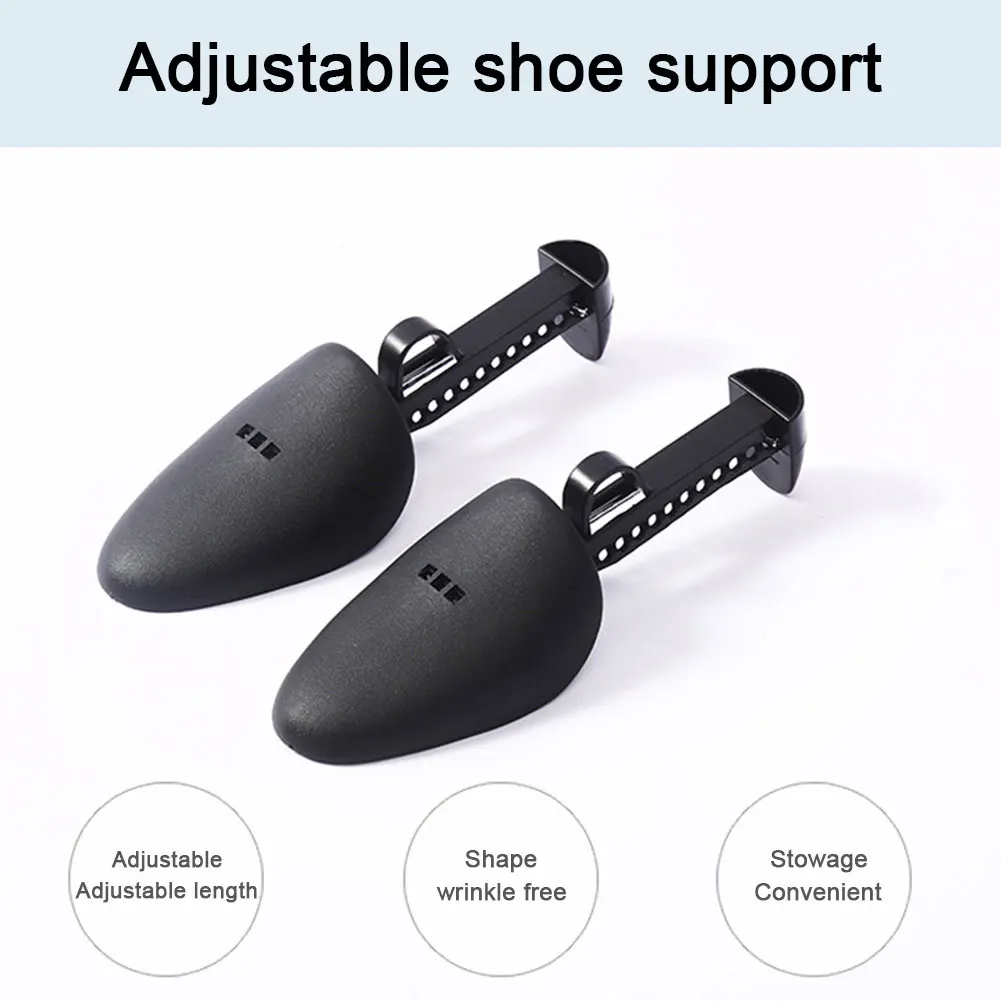 Color: Brown - 1/2/3Pair Plastic Shoe Stretcher for Men Women Leather Shoes Adjustable Portable Shoe Tree Stretcher Boots Rack Anti-deformation