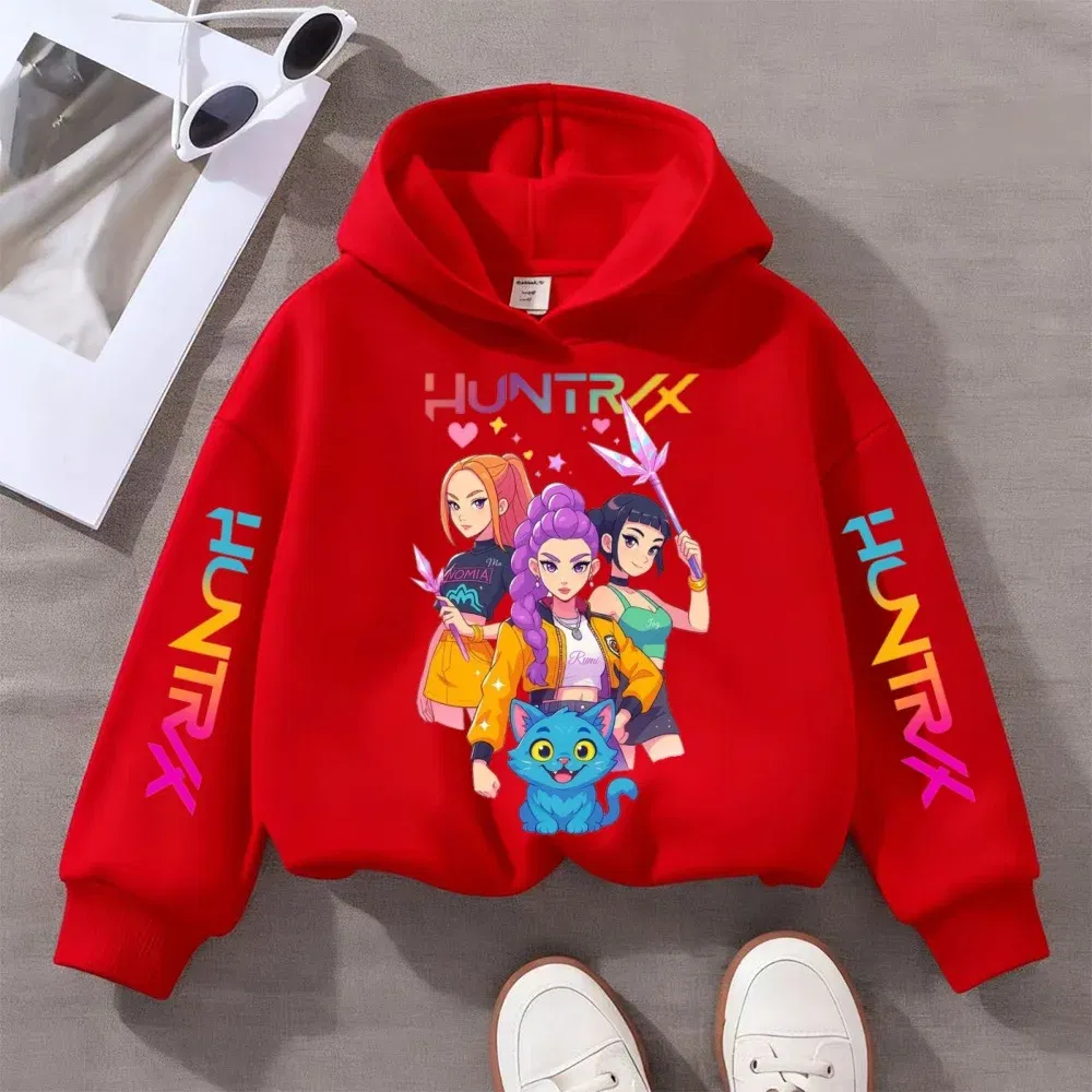 Color: MULTI, Kid Size: 122 - KPOP Demon Hunters Children's Sweatshirt Girls' Clothes Girls' Sweatshirt autumn 2024 New Cute Fashion Hoodie