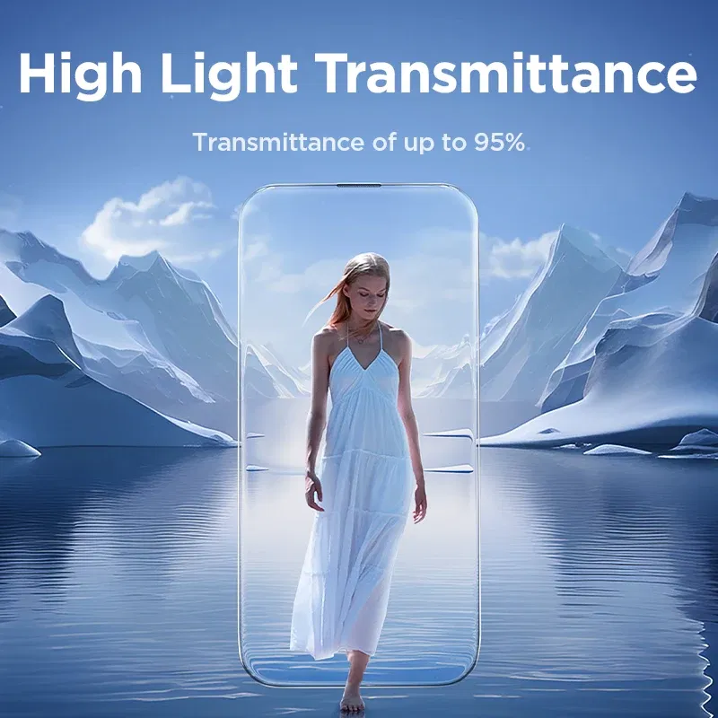 Bundle: 3 Pieces, Material: High Definition - Joyroom 3/2/1PCS Full Screen HD Glass For iPhone 16 Pro Max HD Tempered Glass Screen Protector For iPhone 15 14 13 Pro Max