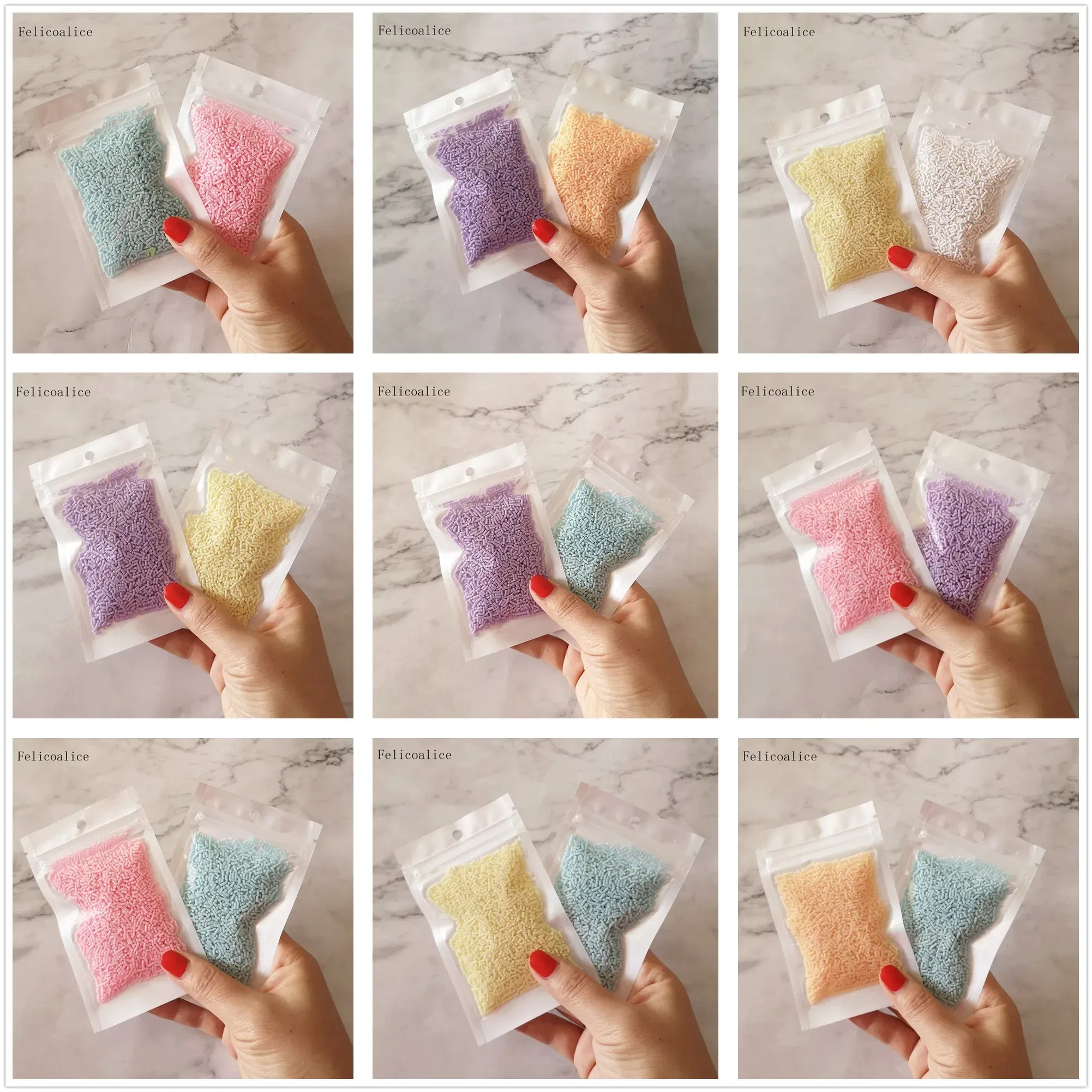 Color: VIOLET/?«?—?…° - 20g Polymer Clay Fake Candy Sweets Sugar Sprinkle Decorations Cake Dessert Simulation Food Dollhouse Miniature