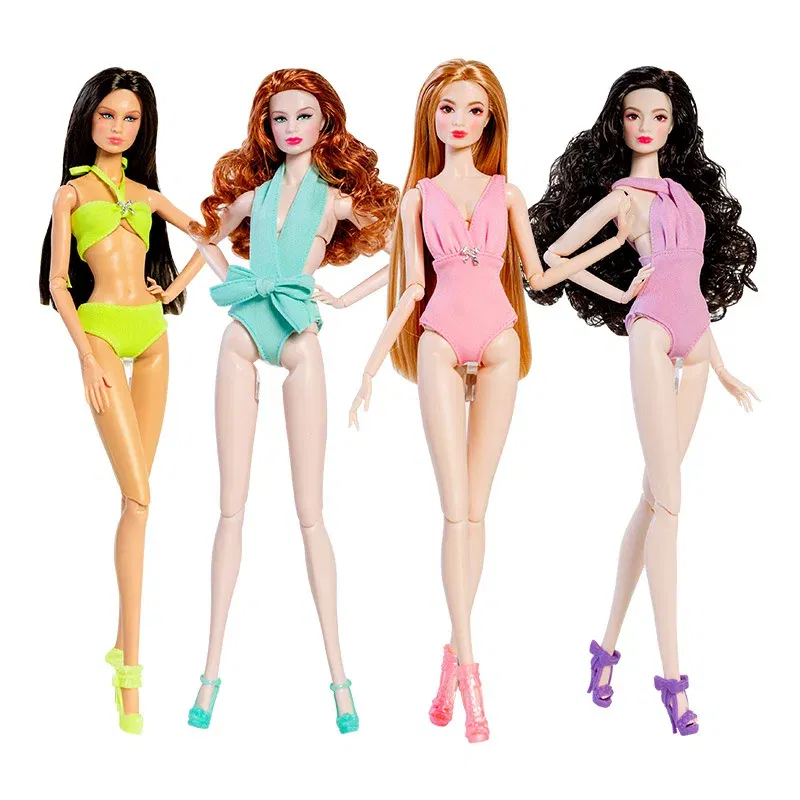 Color: Chocolate - Supermodel Doll Clothes Suit European Fashion Summer Bikini Series Accessories Set Princess Dress DIY Limited Collection Gifts