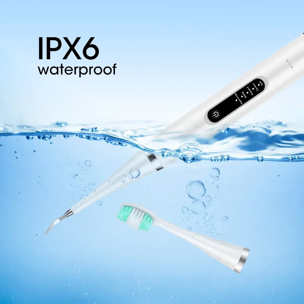 Color: BROWN - Electric Teeth Cleaner Dental Scaling Tooth Whitening and Cleaning Device IPX6 Waterproof Stains Remover Oral Care USB Charging