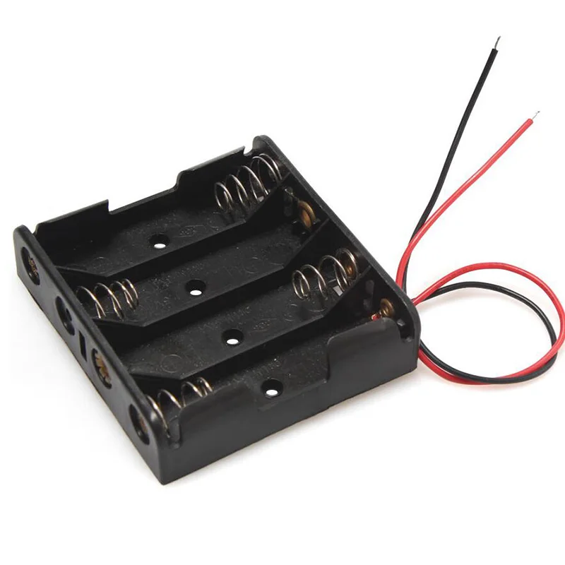 Color: green - DIY New 1 2 3 4 6 8 Slots AA Battery Case Box AA LR6 HR6 Battery Holder Storage Case With Lead Wire Bateria Protection Container