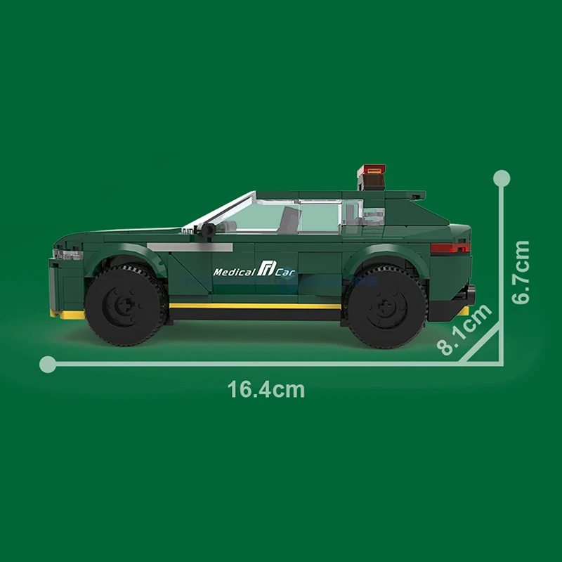 Medical Car Model Building Blocks MOC JD058 Fast Transportation City Rescue Vehicle Bricks Ideas Collection Toy Kit Gift Kids