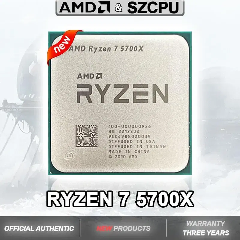 Top AMD R7 5700X Ryzen 7 5700X New 3.4 GHz Eight-Core 16-Thread CPU 7NM L3=32M 100-000000926 Socket AM4
