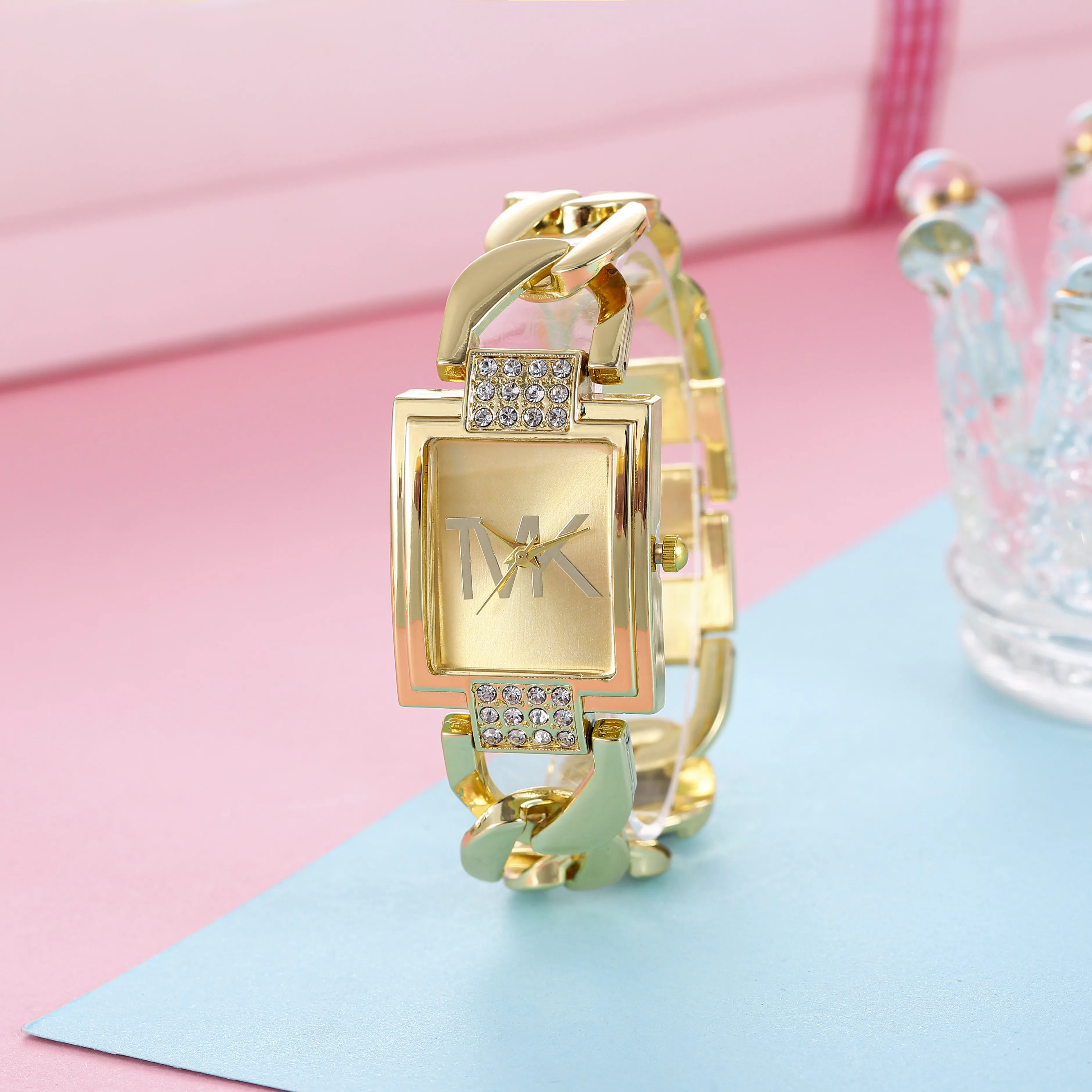 Color: Rose, Ships From: CHINA - Luxury Brand Women's Watch Fashion Elegant Style Metal Strap Square Trendy Quartz Watch for Women Woman's Wristwatch Clock