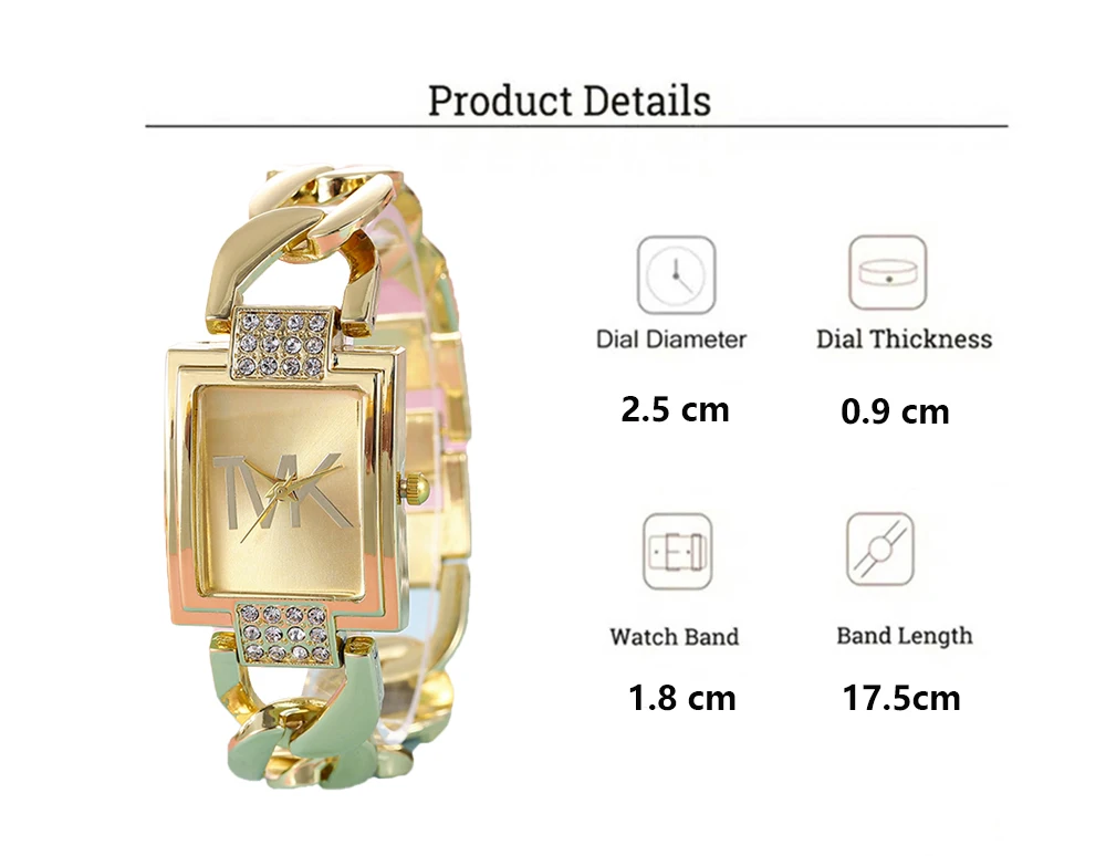 Color: Rose, Ships From: CHINA - Luxury Brand Women's Watch Fashion Elegant Style Metal Strap Square Trendy Quartz Watch for Women Woman's Wristwatch Clock