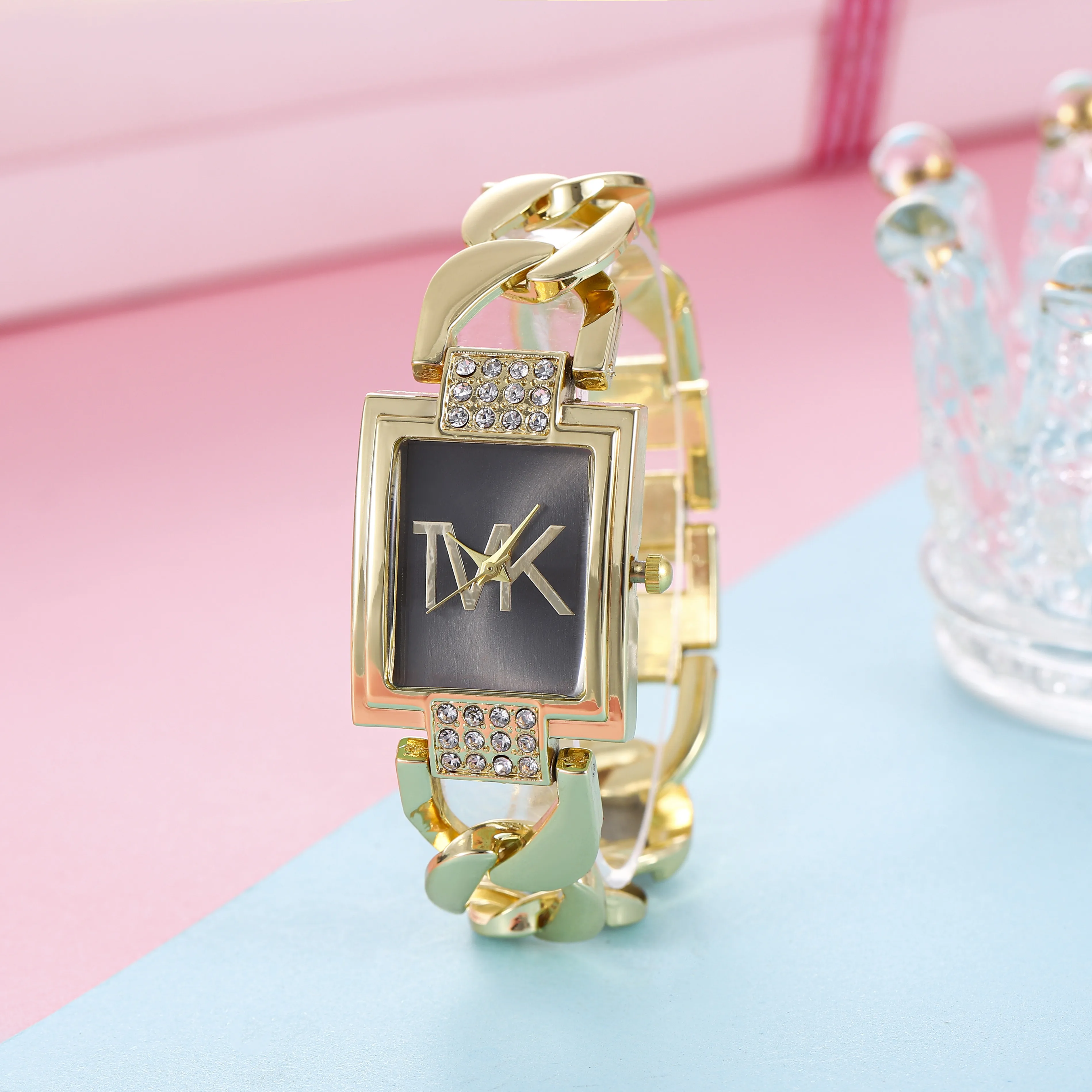 Color: Rose, Ships From: CHINA - Luxury Brand Women's Watch Fashion Elegant Style Metal Strap Square Trendy Quartz Watch for Women Woman's Wristwatch Clock