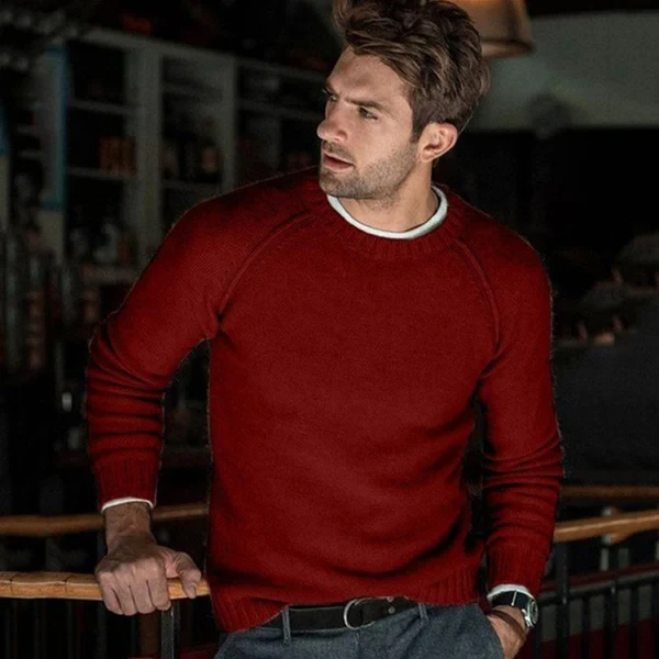 Crew Neck Knit Pullover Sweater