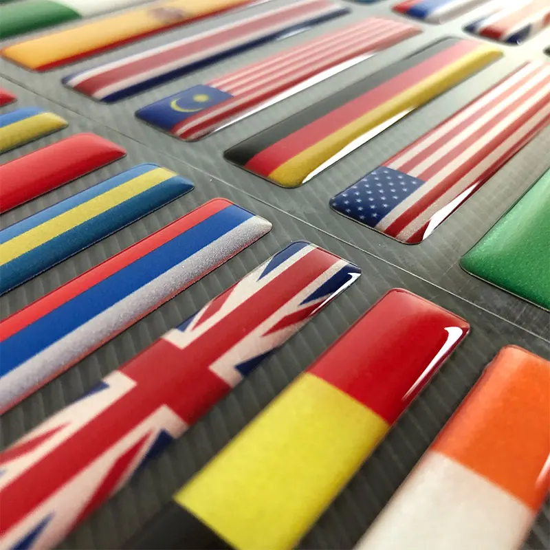 Color: WHITE - 3D Reflective National Flag Sticker Motorcycle Accessories Car Decal British Italy USA France Russia Spain Brazil Chile ukraine
