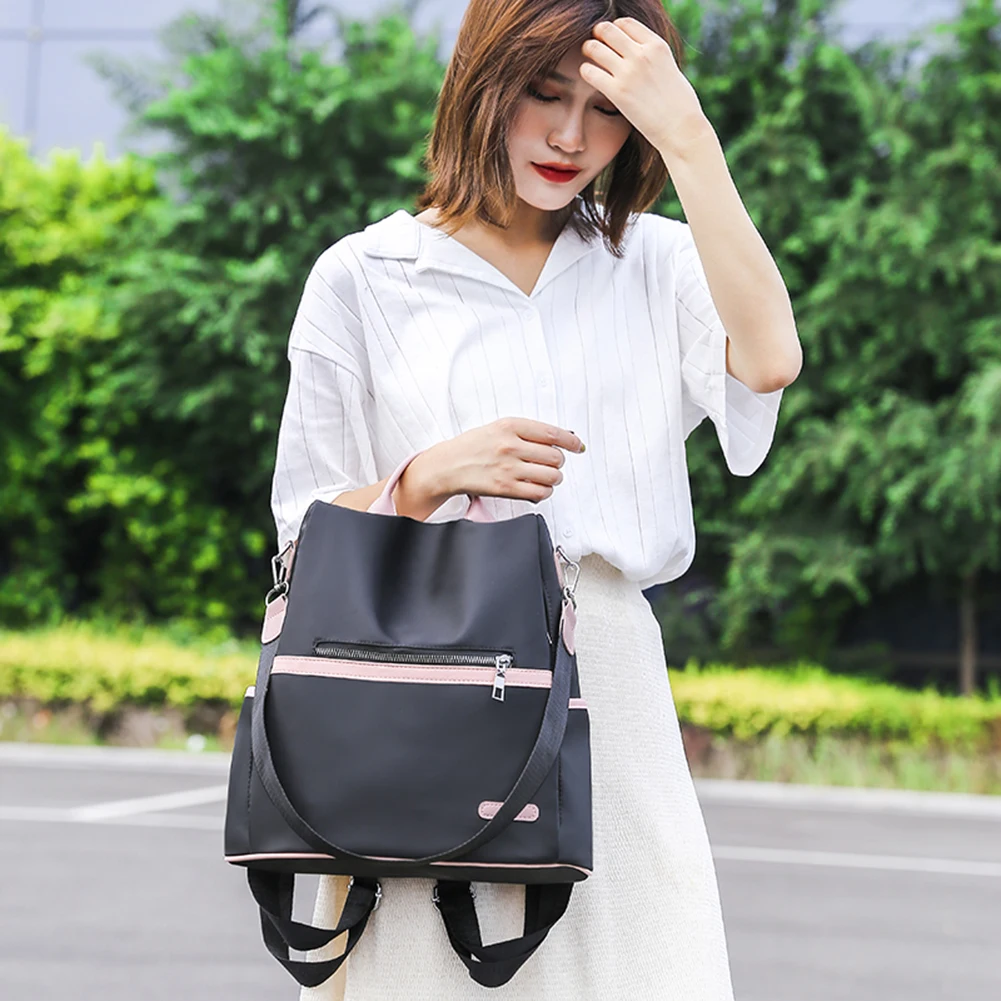 Waterproof Oxford Women Backpack Fashion Anti-Theft Teenager Students School Book Bags Multi-Pockets Female Travel Shoulder Bag