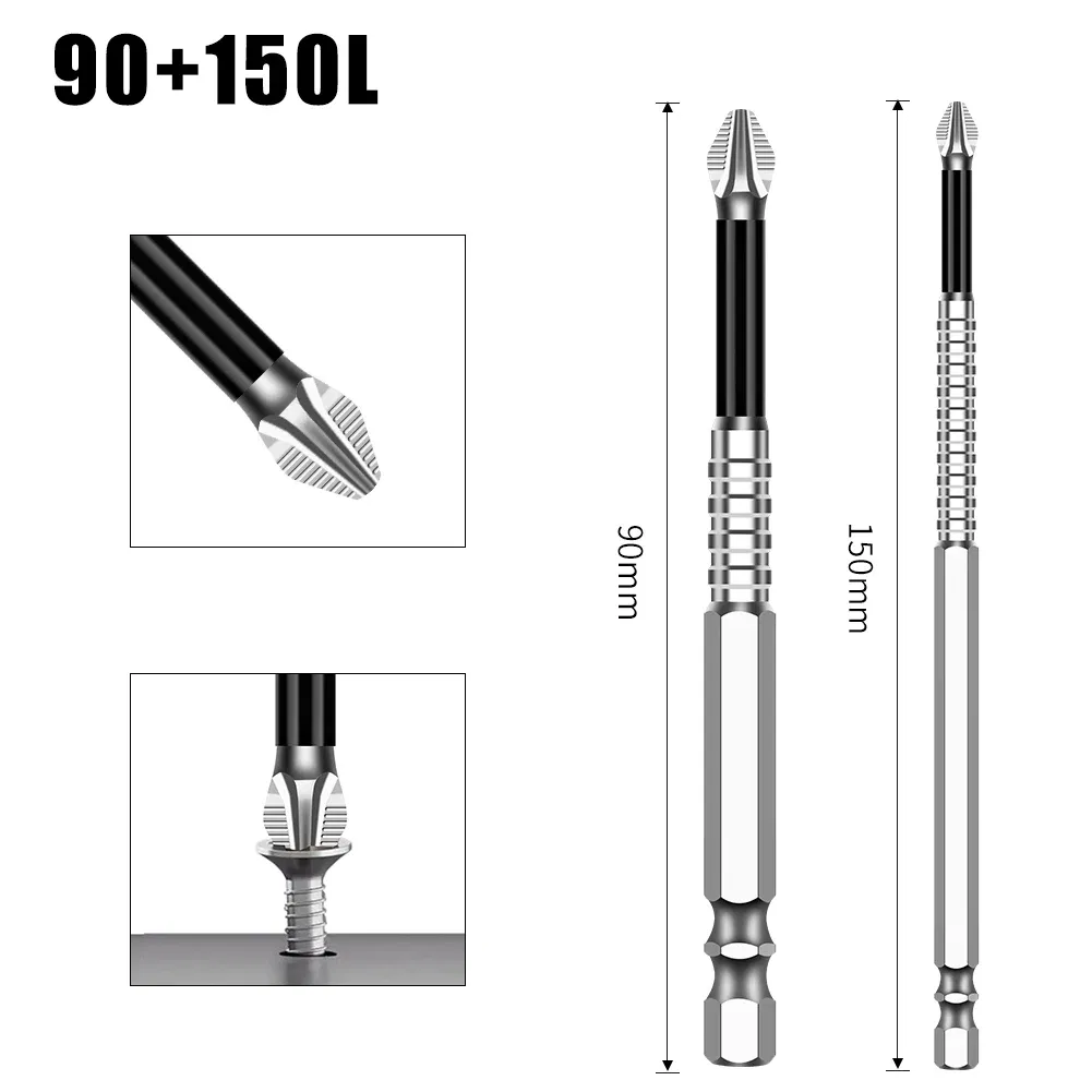 Color: PURPLE - K5 Non-slip High Hardness Bit S2 Strong Magnetic 5A Black Non-slip Cross Head Electric Drill Electric Screwdriver Bit