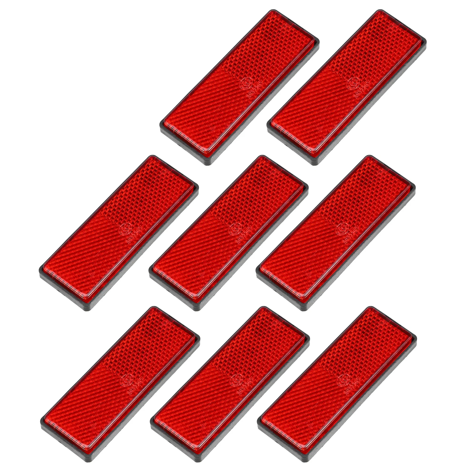 Color: green - UXCELL Rectangular Stick-on Safety Spoke Reflective Sticker Self Adhesive Reflector for Gate Posts Cars Trailer Motorcycle