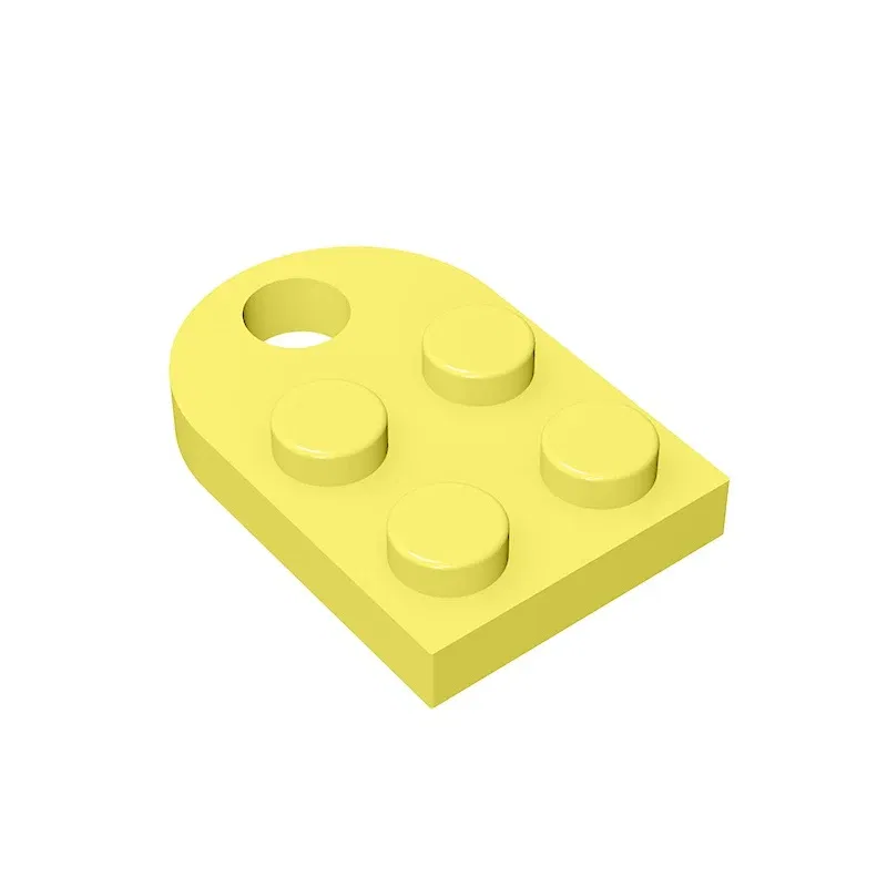 Color: NAVY - Gobricks 1pcs Moc Bricks Plate Special Parts 3x2 with Hole Compatible with 3176 Assemble Building Block Kids Toys DIY Gift Adult
