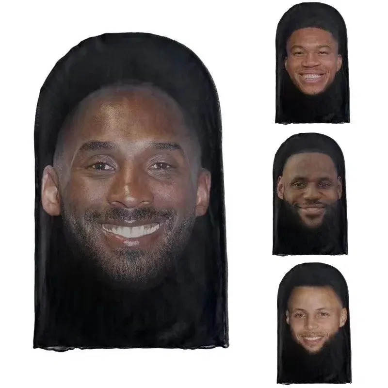 Color: Brown - New 3D Printed Kanye Mask Elastic Mesh Full Face Mask for Men Women Cosplay Headwear Hip Hop Fashion Balaclava Hood Hat Headgear