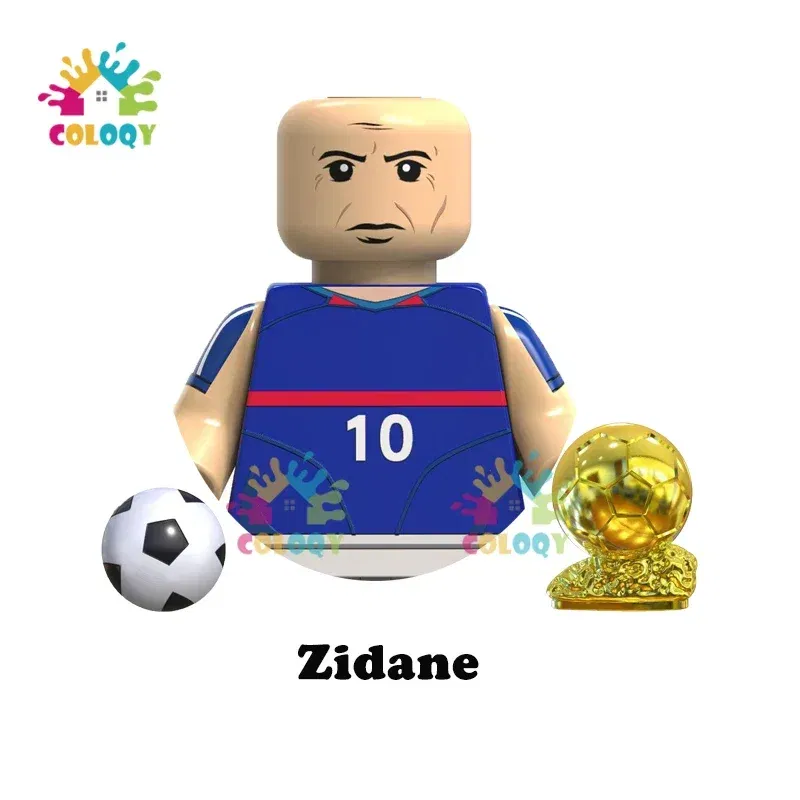 Color: Dark Green, Ships From: CHINA - Kids Toys World Famous Football Stars Building Blocks Sport Player Mini Action Figures Golden Cup Toys For Boys Christmas Gifts