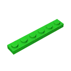Color: Light Blue - Gobricks GDS-505 Plate 1 x 6 compatible with lego 3666 pieces of children's DIY building block Particles Plate DIY