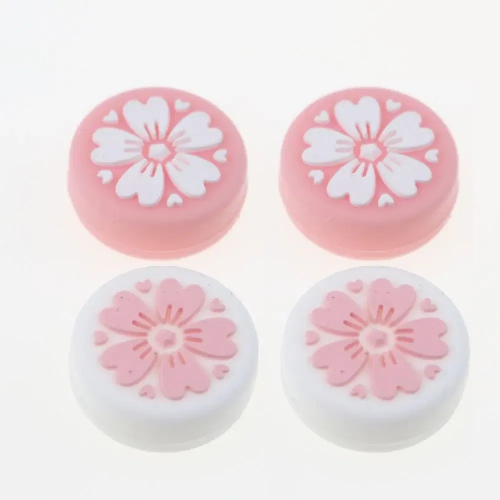 Color: black - 2pcs Cherry Pink Lemon For Nintendo Switch Lite OLED Analog Thumb Grip Nintend Swith Joy Con JoyCon Controller Joystick Cap Game