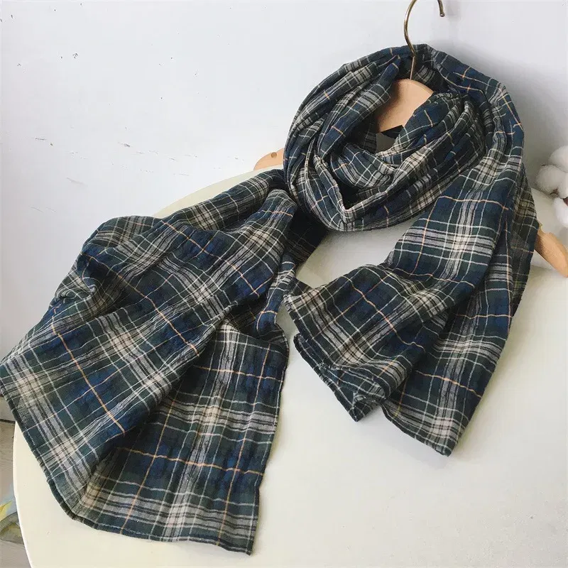 Color: Brown, Ships From: CHINA, Age Range: >8Y - Autumn and winter cotton classic fashionable plaid unisex scarf Couple Scarves