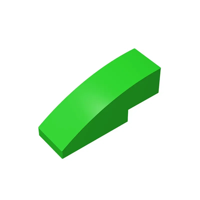 Color: Dark Khaki - Gobricks 10PCS Assembles 50950 3x1 curved oblique brick Building Blocks Bricks Bulk Model City Classic Toy Boys Girls Kids Gift