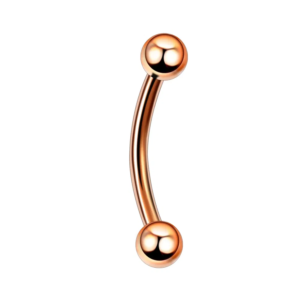 Metal color: Imitation Rhodium Plated, Main Stone Color: green - G23 Titanium Epoxy Curved Barbells Eyebrow Rings Piercing Curved Bar Banana Eyebrow Ear Cartilage Tragus Body Piercing Jewelry